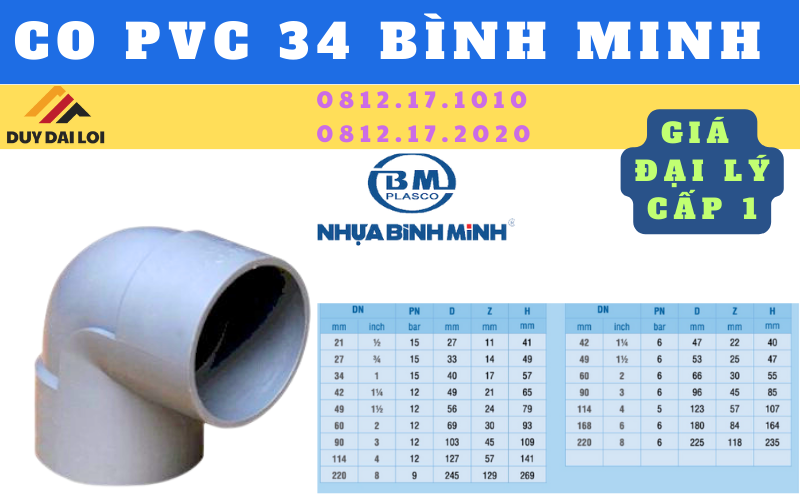 Co PVC 34 Bình Minh Co PVC 34 Bình Minh