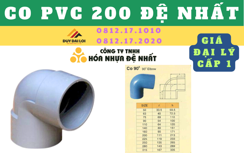 Co PVC 200 Đệ Nhất Co PVC 200 Đệ Nhất