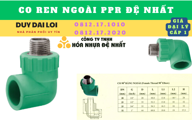 Co ren ngoài  ppr đệ nhất  Co ren ngoài  ppr đệ nhất