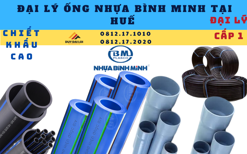 Đại lý ống nhựa Bình Minh tại Huế Đại lý ống nhựa Bình Minh tại Huế