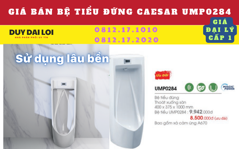 Gía bán bệ tiểu đứng caesar UMP0284 Gía bán bệ tiểu đứng caesar UMP0284