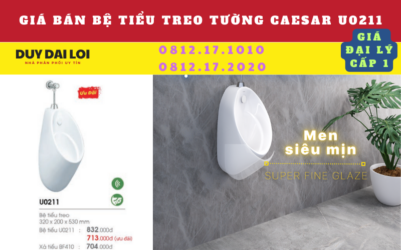 Giá bán bệ tiểu caesar U0211 Giá bán bệ tiểu caesar U0211