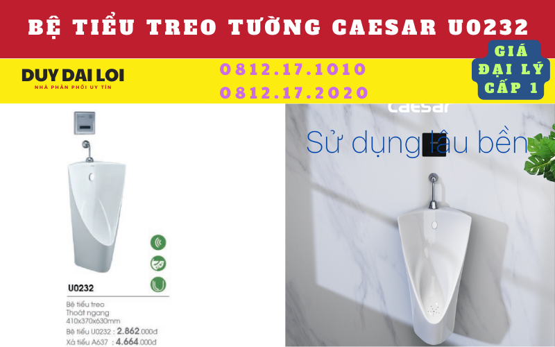 Giá bán bệ tiểu caesar U0232 Giá bán bệ tiểu caesar U0232
