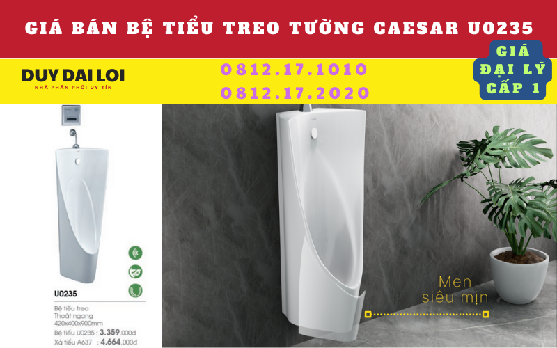 Giá bán bệ tiểu caesar U0235 Giá bán bệ tiểu caesar U0235