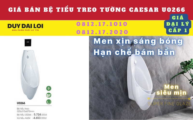 Giá bán bệ tiểu caesar U0266 Giá bán bệ tiểu caesar U0266