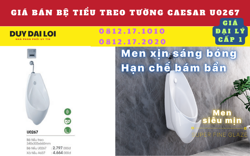 Giá bán bệ tiểu caesar U0267 Giá bán bệ tiểu caesar U0267