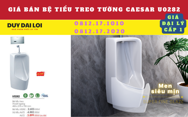 Giá bán bệ tiểu caesar U0282 Giá bán bệ tiểu caesar U0282