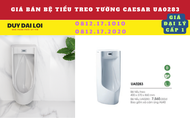 Gía bán bệ tiểu treo caesar UA0283 Gía bán bệ tiểu treo caesar UA0283