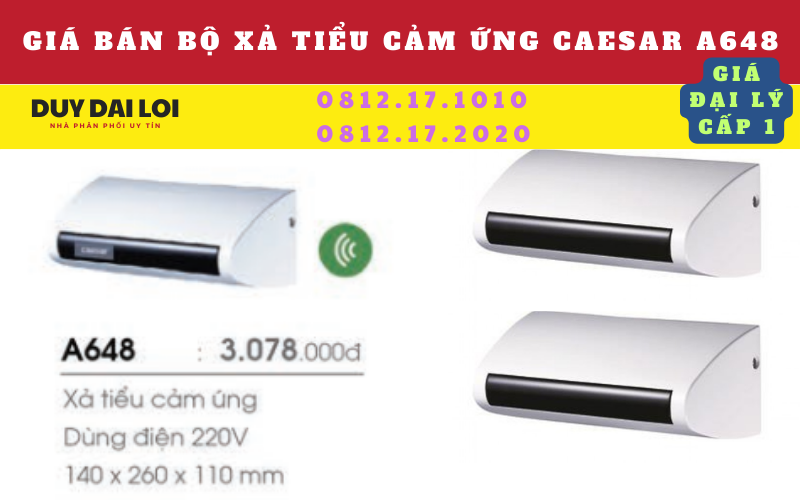 Gía bán bộ xả tiểu cảm ứng caesar A48 Gía bán bộ xả tiểu cảm ứng caesar A48