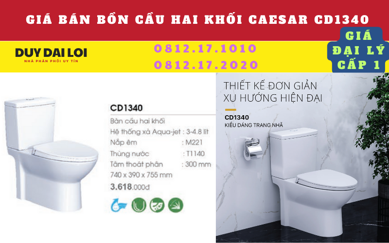 Gía bàn bồn cầu hai khối cd 1340 caesar Gía bàn bồn cầu hai khối cd 1340 caesar