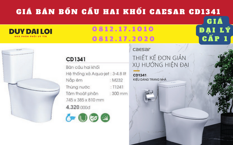 Gía bàn bồn cầu hai khối cd 1341 caesar Gía bàn bồn cầu hai khối cd 1341 caesar