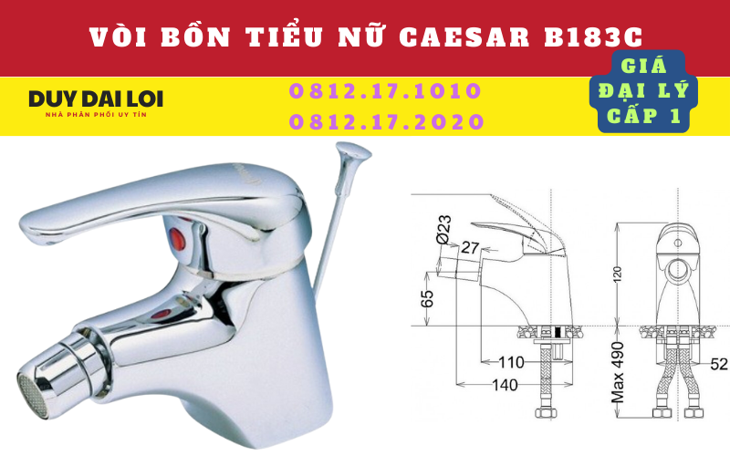 Vòi bồn tiểu nữ caesar B183C Vòi bồn tiểu nữ caesar B183C
