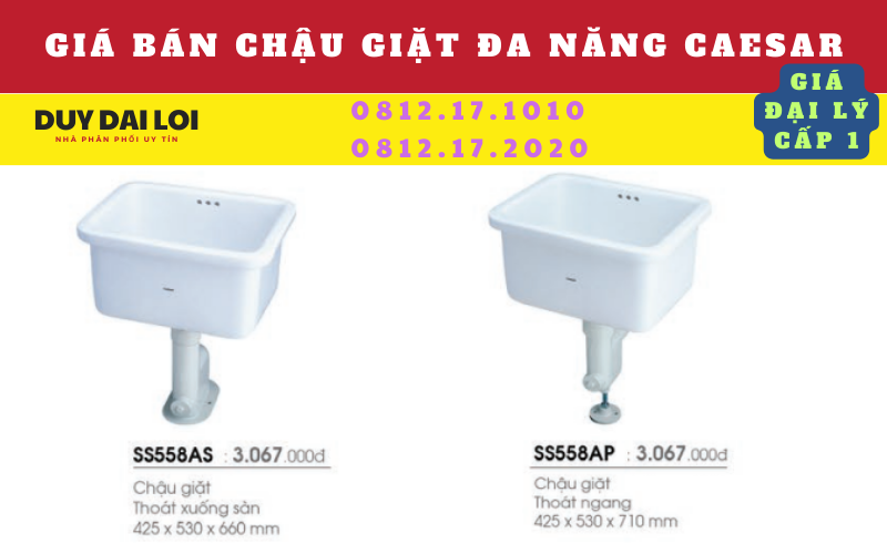 Giá bán chậu giặt đa năng caesar Giá bán chậu giặt đa năng caesar