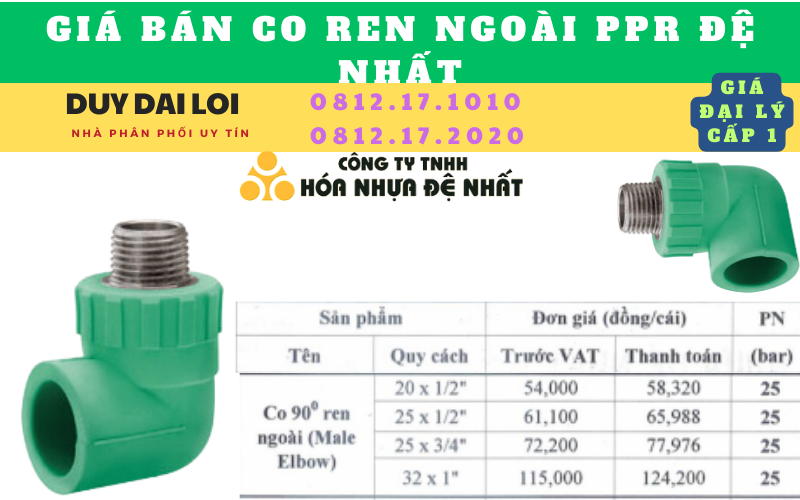 Giá bán Co ren ngoài ppr đệ nhất Giá bán Co ren ngoài ppr đệ nhất