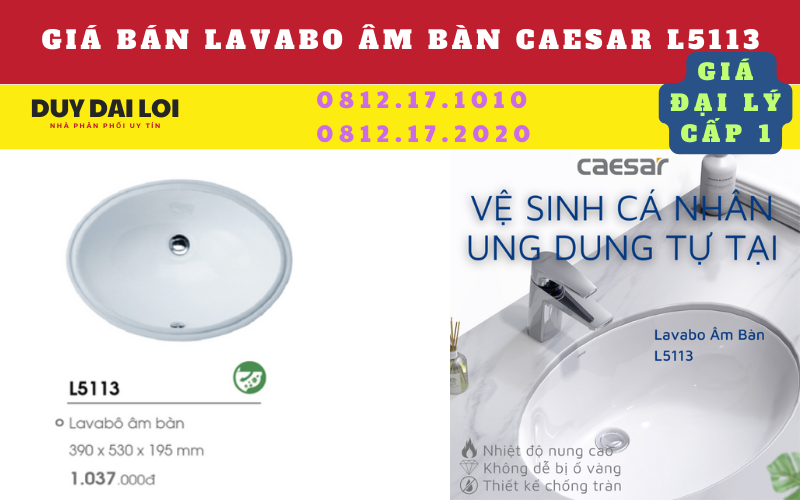 giá bán lavabo caesar L5113 giá bán lavabo caesar L5113