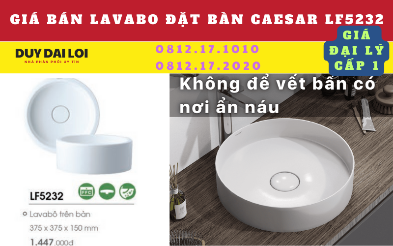 Gía bán lavabo đặt bàn caesar LF5232 Gía bán lavabo đặt bàn caesar LF5232