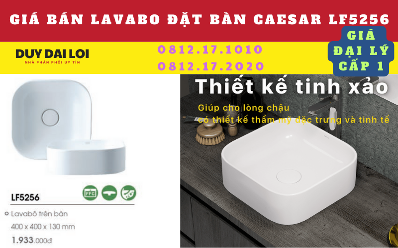 Gía bán lavabo đặt bàn caesar LF5256 Gía bán lavabo đặt bàn caesar LF5256