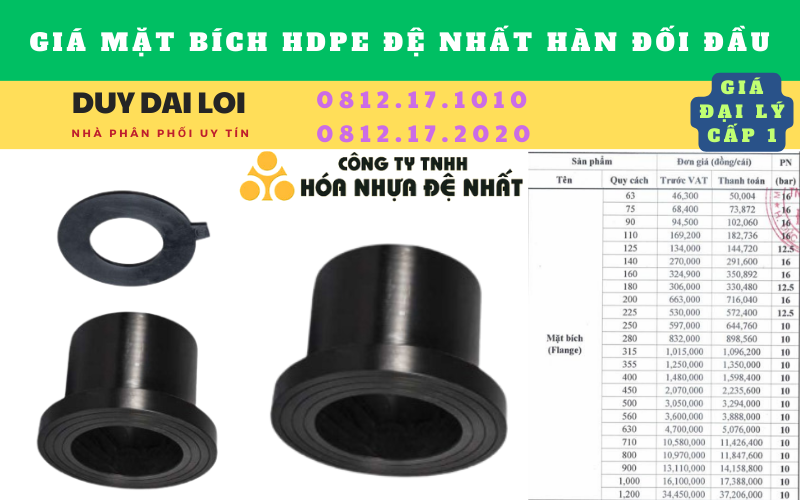 Giá bán Mặt bích hdpe đệ nhất hàn đối đầu Giá bán Mặt bích hdpe đệ nhất hàn đối đầu