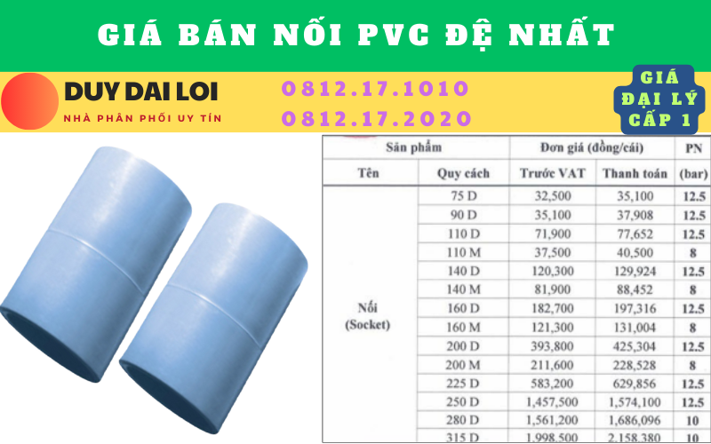 Gía bán Nối pvc đệ nhất Gía bán Nối pvc đệ nhất
