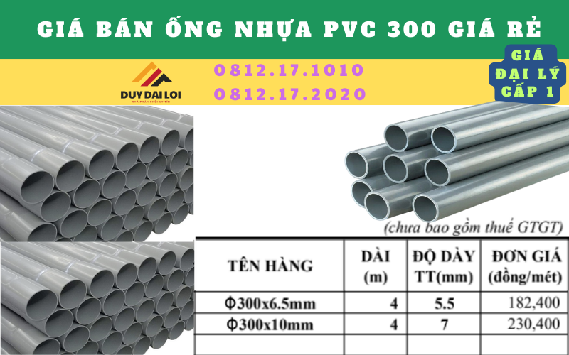 Giá bán ống pvc d300 giá rẻ Giá bán ống pvc d300 giá rẻ