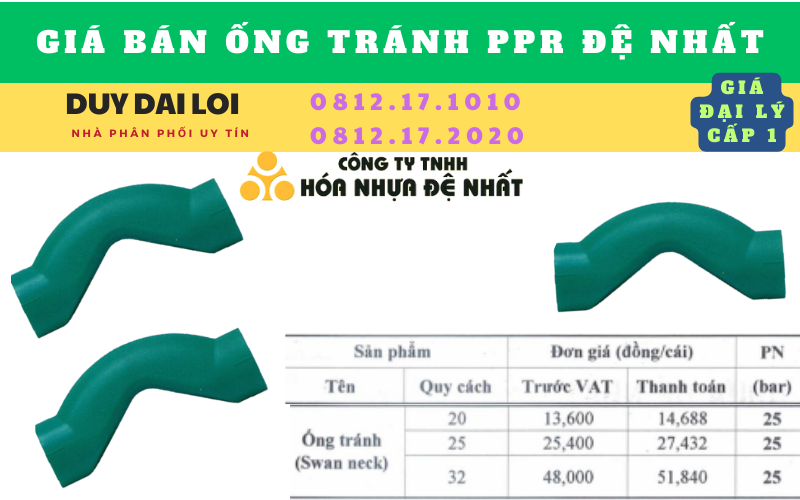 Giá bán Ống tránh ppr đệ nhất Giá bán Ống tránh ppr đệ nhất