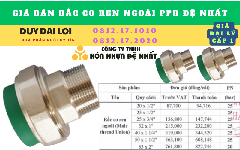 Giá bán Rắc co ren ngoài ppr đệ nhất Giá bán Rắc co ren ngoài ppr đệ nhất