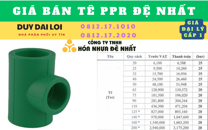 Giá bán Tê ppr đệ nhất Giá bán Tê ppr đệ nhất
