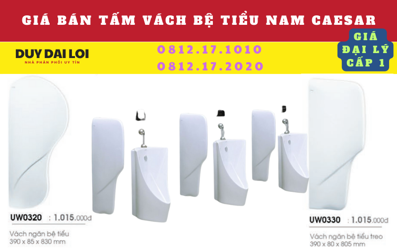 Giá bán tấm vách ngăn bệ tiểu nam caesar Giá bán tấm vách ngăn bệ tiểu nam caesar