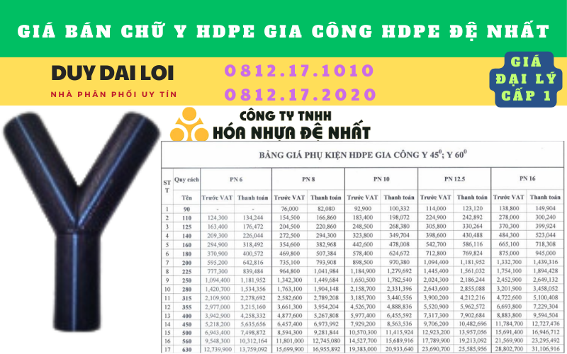 Giá bán Y hdpe gia công đệ nhất hàn đối đầu Giá bán Y hdpe gia công đệ nhất hàn đối đầu