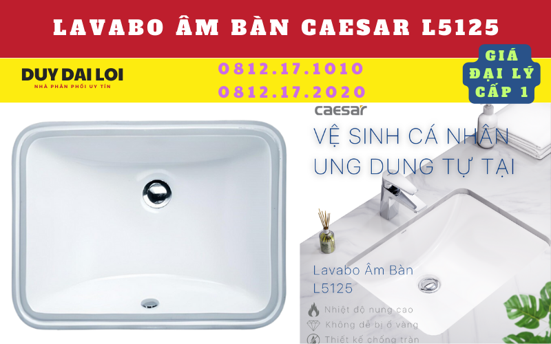 lavabo âm bàn caesar L5125 lavabo âm bàn caesar L5125