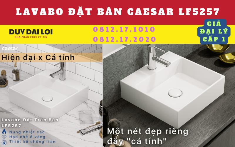lavabo đặt bàn caesar LF5257 lavabo đặt bàn caesar LF5257