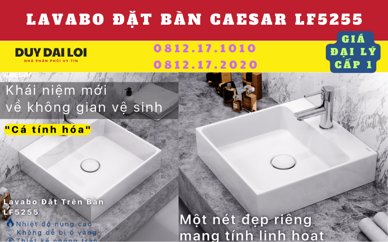lavabo đặt bàn caesar LF5255 lavabo đặt bàn caesar LF5255