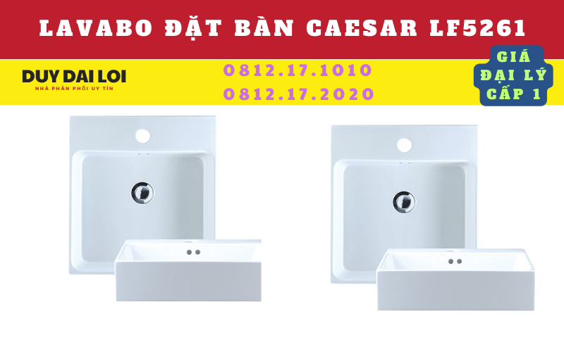 lavabo để bàn caesar LF 5261 lavabo để bàn caesar LF 5261