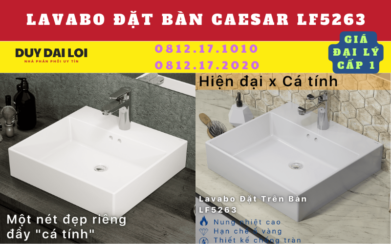 lavabo đặt bàn caesar LF5263 lavabo đặt bàn caesar LF5263