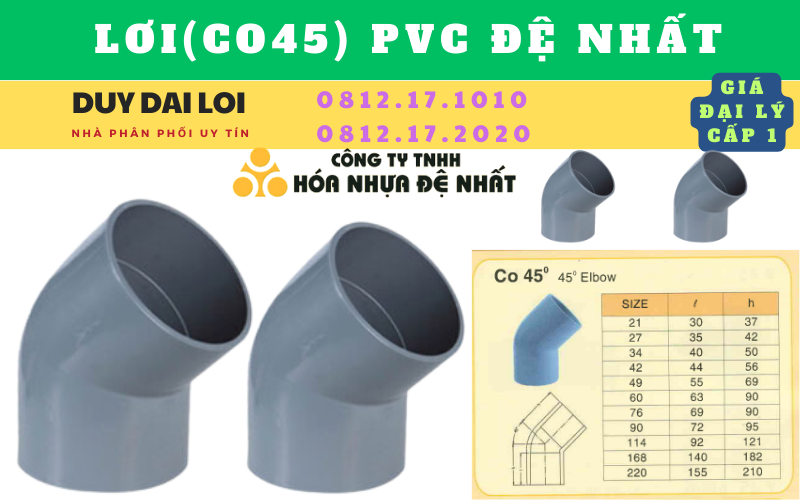 Co 45 PVC Đệ Nhất Co 45 PVC Đệ Nhất