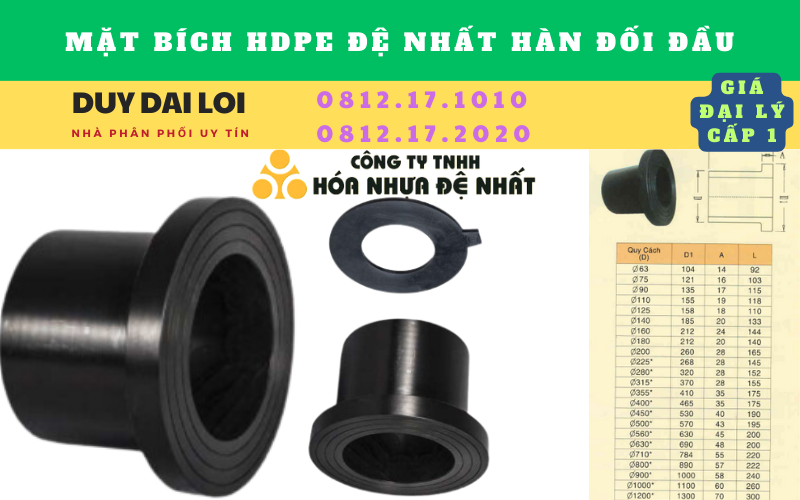 Mặt bích hdpe đệ nhất hàn đối đầu Mặt bích hdpe đệ nhất hàn đối đầu