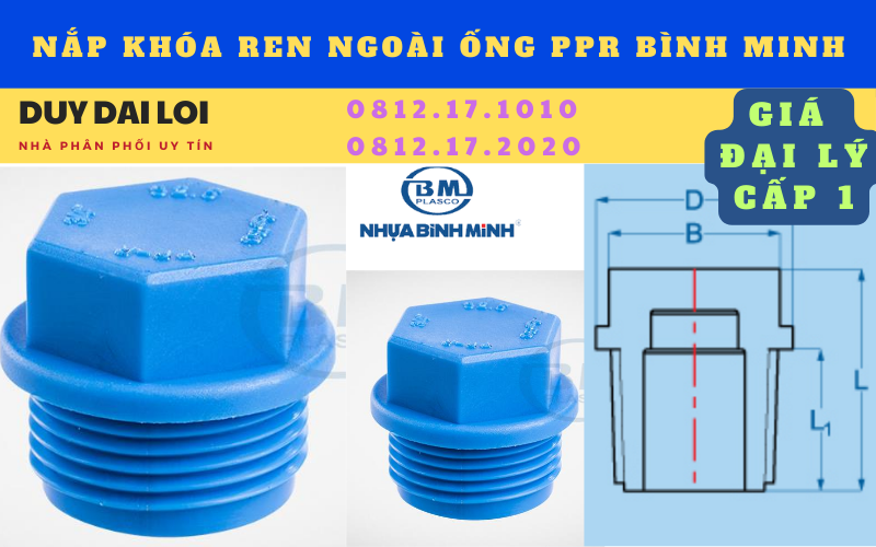 nút bít ren ngoài ống ppr bình minh nút bít ren ngoài ống ppr bình minh