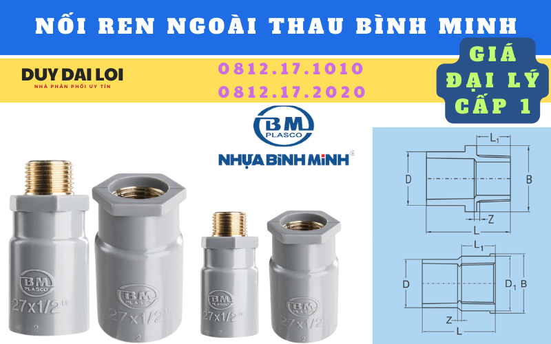 nối ren ngoài thau bình minh nối ren ngoài thau bình minh
