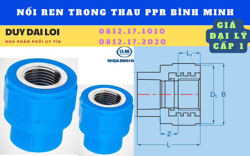 nối ren trong thau ppr bình minh nối ren trong thau ppr bình minh