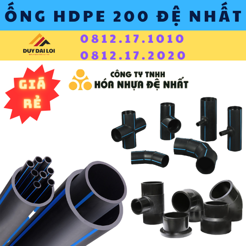 ống HDPE D200 Đệ Nhất ống HDPE D200 Đệ Nhất