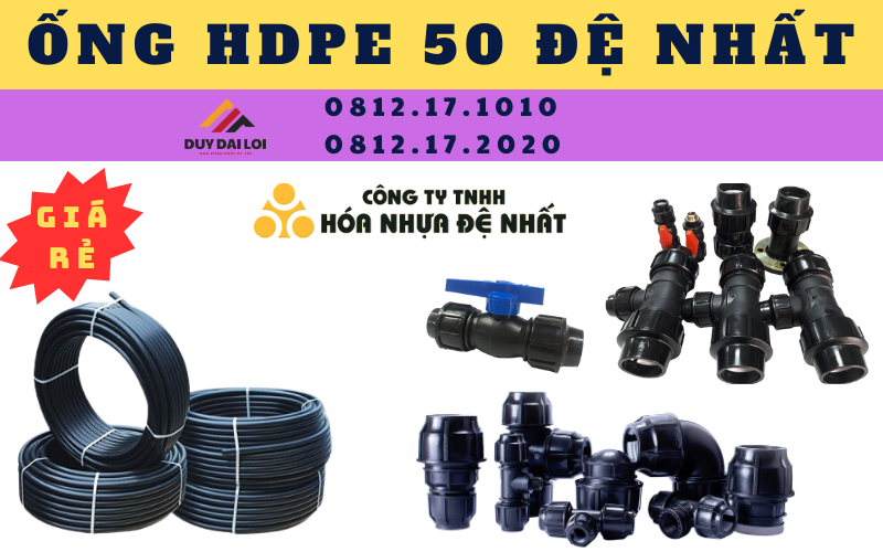 Ống hdpe 50 Đệ Nhất Ống hdpe 50 Đệ Nhất