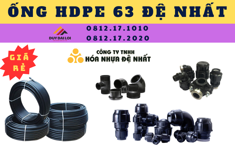 Ống hdpe 63 Đệ Nhất Ống hdpe 63 Đệ Nhất