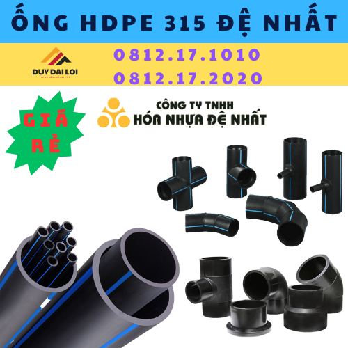 ống HDPE D315 Đệ Nhất ống HDPE D315 Đệ Nhất
