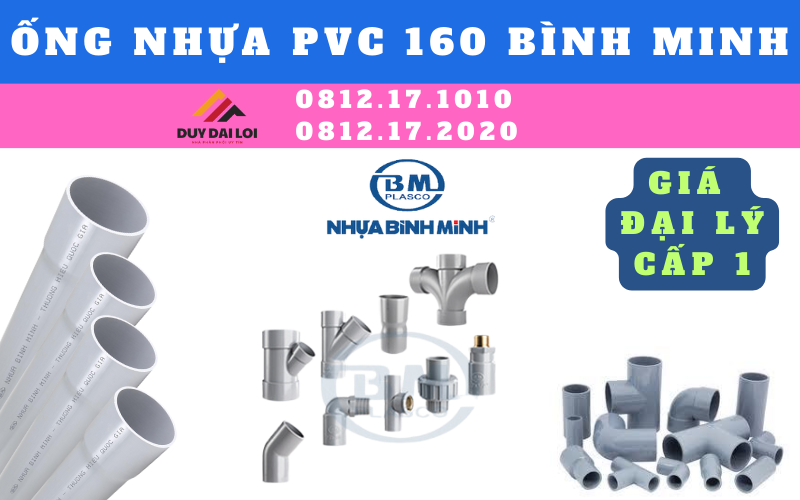 Ống nhựa PVC 160 Bình Minh Ống nhựa PVC 160 Bình Minh