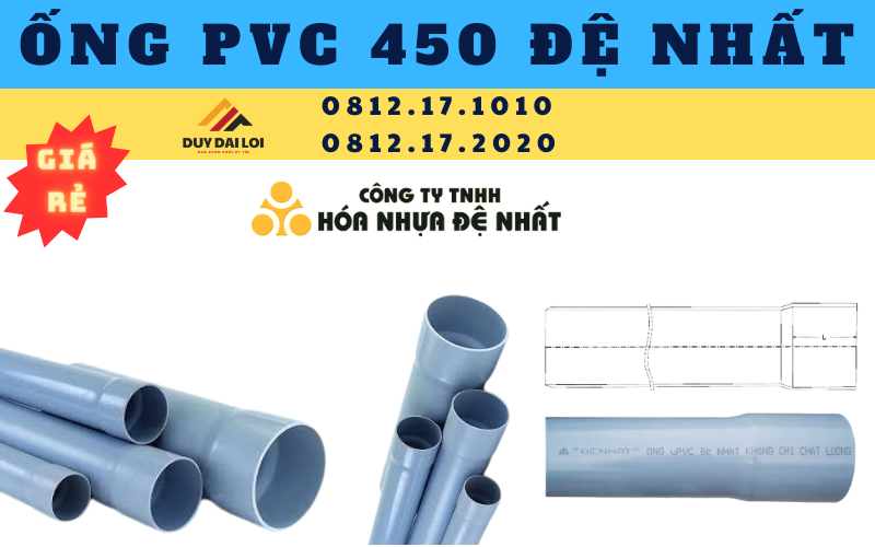 Ống nhựa PVC 450 Đệ Nhất Ống nhựa PVC 450 Đệ Nhất