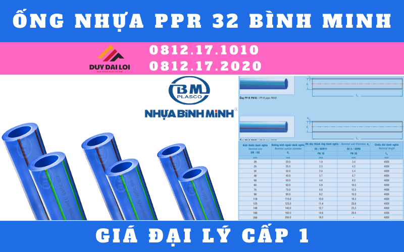 Ống PPR 32 Bình Minh Ống PPR 32 Bình Minh