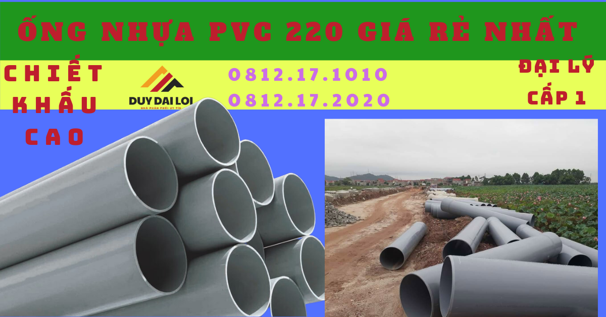 Ống nhựa PVC D220 giá rẻ Ống nhựa PVC D220 giá rẻ