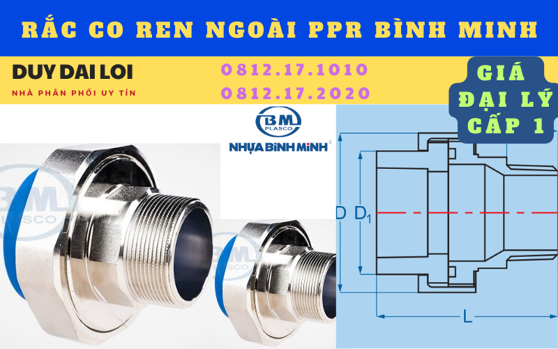 rắc co ren ngoài ppr bình minh rắc co ren ngoài ppr bình minh