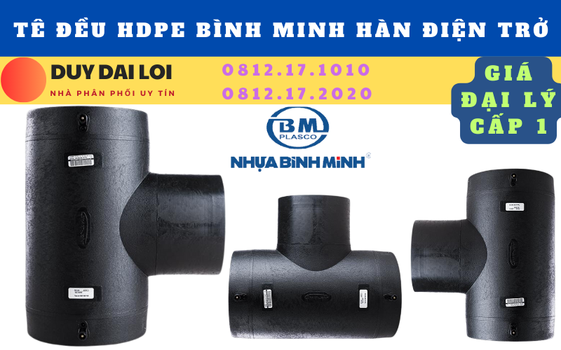 Tê đều hdpe bình minh hàn điện trở Tê đều hdpe bình minh hàn điện trở