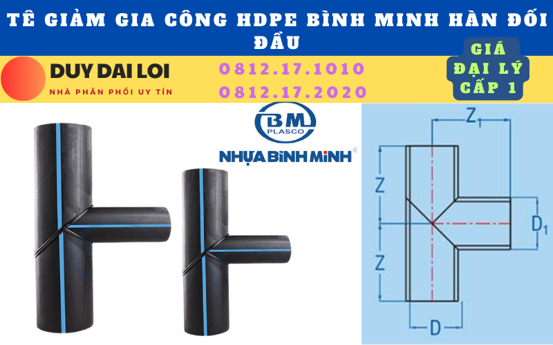 Tê rút hdpe gia công bình minh Tê rút hdpe gia công bình minh